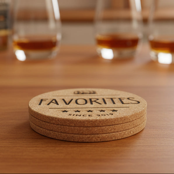 Personalized Cork Coasters