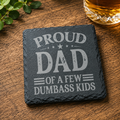 Father’s Day Slate Coaster