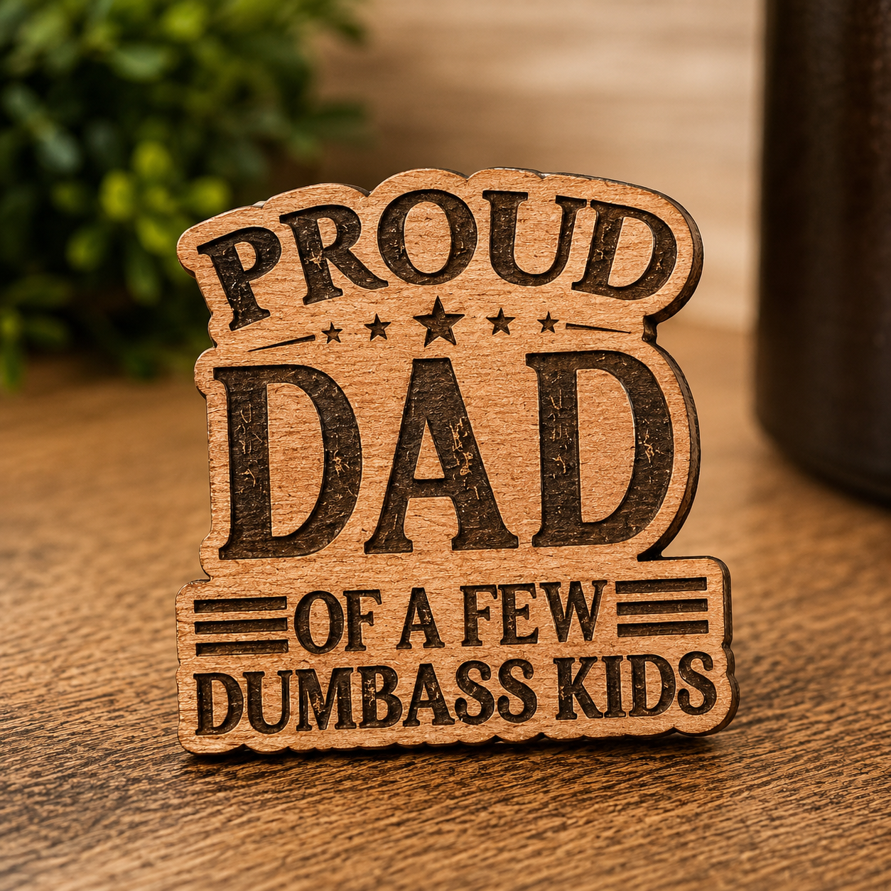 Father's Day Wooden Magnet