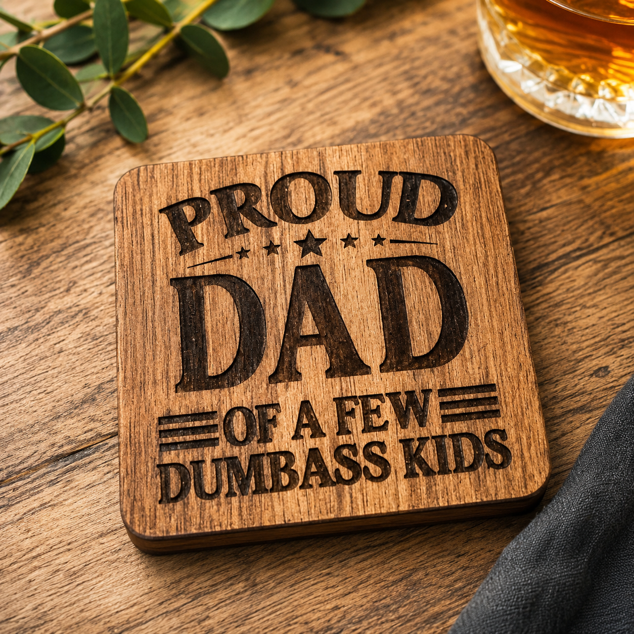 Father’s Day Wooden Coaster