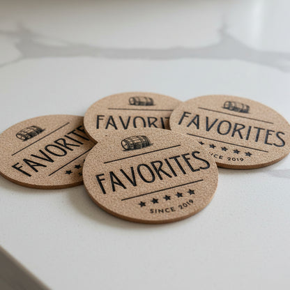 Personalized Cork Coasters
