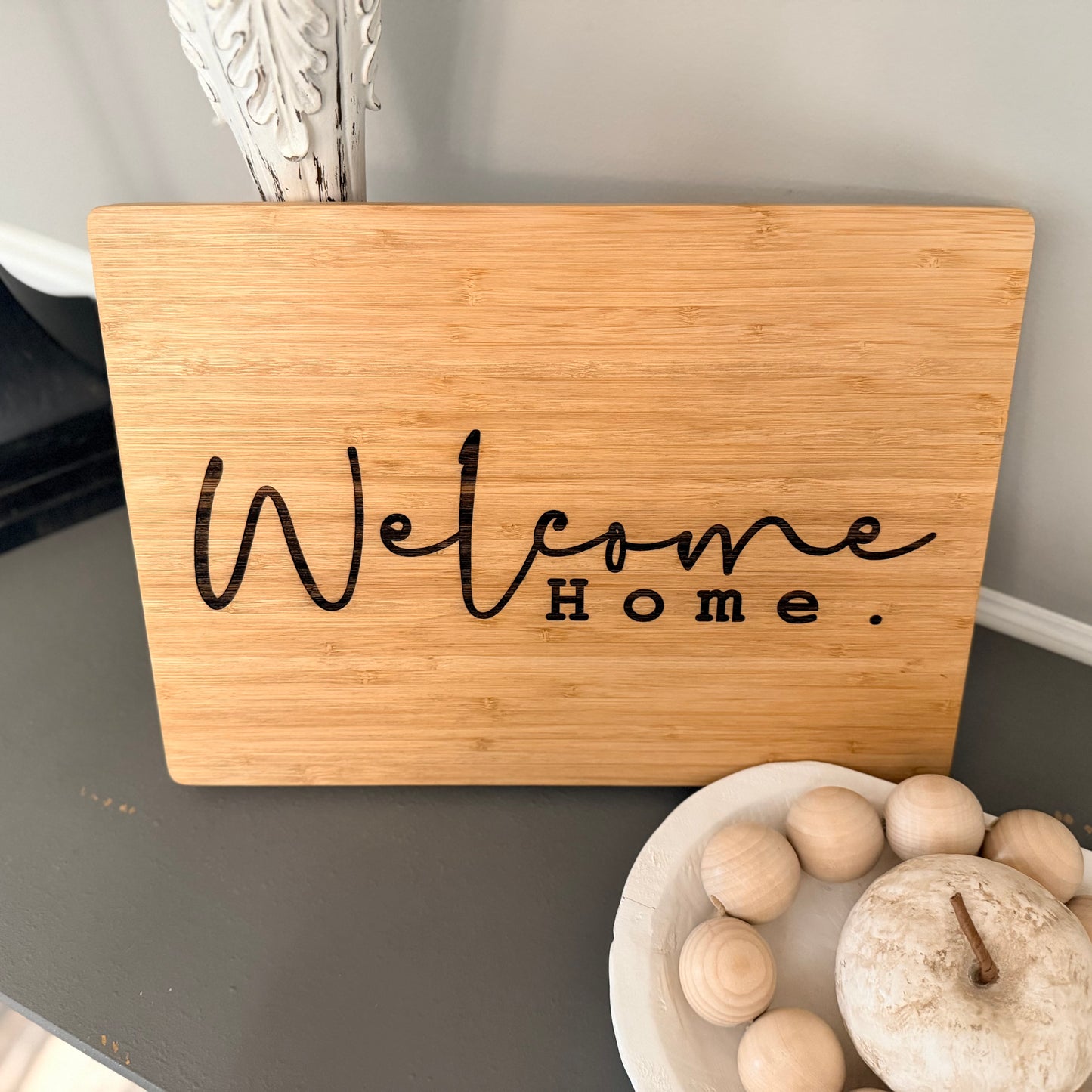 Engraved 'Welcome Home' Cutting Board