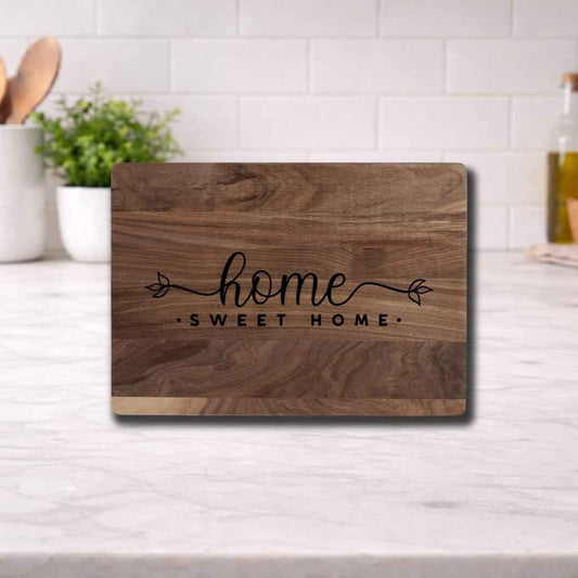 Engraved Cutting Board - Home Sweet Home Walnut A