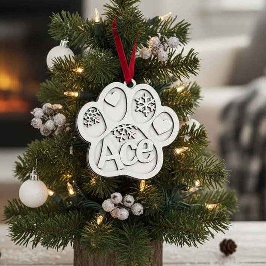 Personalized Dog Paw Ornament